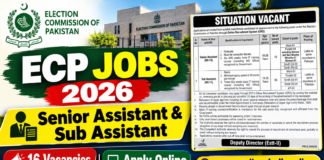 Election Commission of Pakistan ECP Jobs 2026 for Senior Assistant and Sub Assistant